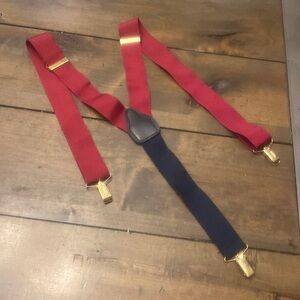 Chaps red suspenders adult size party holiday‎